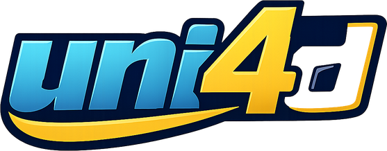 Logo uni4d platform hiburan online Indonesia